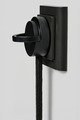 Stikprop vinkel schuko mini sort - Elworks
